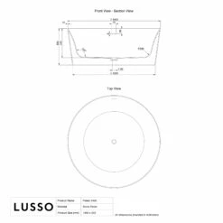 Palais Round Matte Black Bath 1400mm -LUSSOSTONE Shop palais round matte black bath 1400mm p4663 41639 zoom