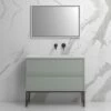 Piana Vanity Unit With Stone Basin (Matte Grey 1000mm) -LUSSOSTONE Shop piana vanity unit with stone basin matte grey 1000mm p5046 27710 image