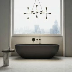 Picasso Charcoal Freestanding Stone Bath 1780mm