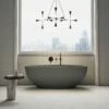 Picasso Pebble Grey Stone Freestanding Bath 1650mm