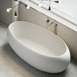 Front Page -LUSSOSTONE Shop pod freestanding stone bath 1800mm p468 17463 zoom