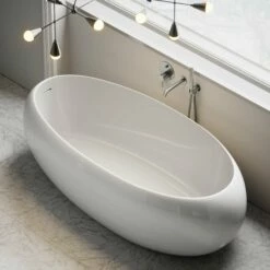 Pod Freestanding Stone Bath 1800mm -LUSSOSTONE Shop pod freestanding stone bath 1800mm p468 17465 zoom