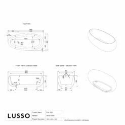 Pod Freestanding Stone Bath 1800mm -LUSSOSTONE Shop pod freestanding stone bath 1800mm p468 41719 zoom