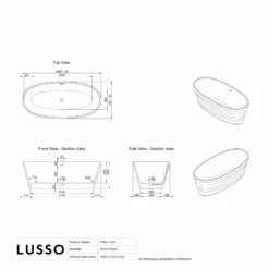 Polini Freestanding Stone Bath 1600mm -LUSSOSTONE Shop polini freestanding stone bath 1600mm p614 41633 zoom