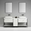Porcelanato Bathroom Vanity Unit With Carrara Porcelain 2000mm