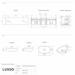 Porcelanato Bathroom Vanity Unit With Carrara Porcelain 2000mm -LUSSOSTONE Shop porcelanato bathroom vanity unit with carrara porcelain 2000mm p2312 35441 zoom