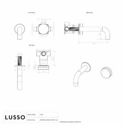 Porto Short Projection Wall Mounted Basin Tap (Brushed Gold & Carrara Marble) 9 Porto Short Projection Wall Mounted Basin Tap (Brushed Gold & Carrara Marble) -LUSSOSTONE Shop porto short projection wall mounted basin tap brushed gold carrara marble p5860 35534 zoom