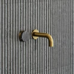 Porto Short Projection Wall Mounted Basin Tap (Brushed Gold & Pietra Grey Marble) 8 Porto Short Projection Wall Mounted Basin Tap (Brushed Gold & Pietra Grey Marble) -LUSSOSTONE Shop porto short projection wall mounted basin tap brushed gold pietra grey marble p5859 35504 zoom