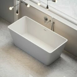 Quadrato Freestanding Stone Bath 1500mm -LUSSOSTONE Shop quadrato freestanding stone bath 1500mm p70 27401 zoom