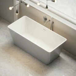 Quadrato Freestanding Stone Bath 1500mm -LUSSOSTONE Shop quadrato freestanding stone bath 1500mm p70 27403 zoom