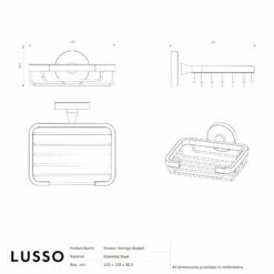 Small Shower Basket Brushed Stainless -LUSSOSTONE Shop small shower basket brushed stainless p5992 38699 zoom