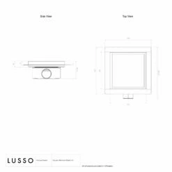 Square Brushed Stainless Tileable Wet Room Waste Kit -LUSSOSTONE Shop square brushed stainless tileable wet room waste kit p4732 26417 zoom