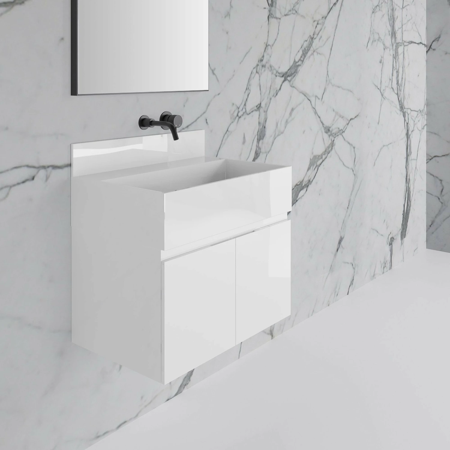 Stone Resin Upstand Splashback Polished 1200mm 3 Stone Resin Upstand Splashback Polished 1200mm