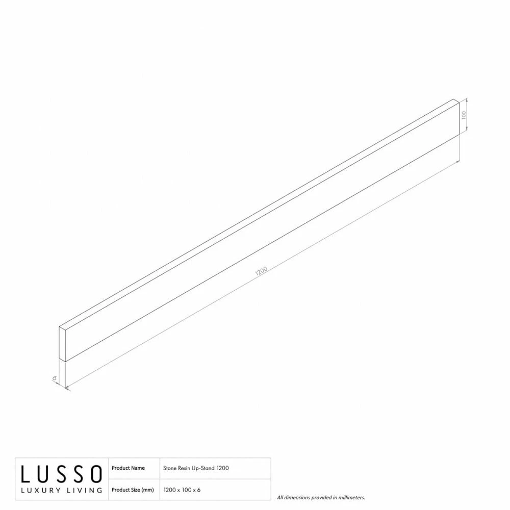 Stone Resin Upstand Splashback Polished 1200mm 5 Stone Resin Upstand Splashback Polished 1200mm - Image 3