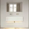Thinn Double Vanity Unit With Stone Basin (Matte White 1200mm) -LUSSOSTONE Shop thinn double vanity unit with stone basin matte white 1200mm p2015 26040 zoom