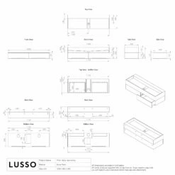 Thinn Double Vanity Unit With Stone Basin (Matte White 1200mm) -LUSSOSTONE Shop thinn double vanity unit with stone basin matte white 1200mm p2015 36139 zoom
