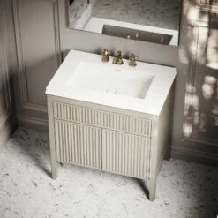 Tiffany Velvet Beige Wood Grain Vanity Unit 800mm -LUSSOSTONE Shop tiffany velvet beige wood grain vanity unit 800mm p6607 43830 zoom