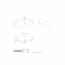 Travertine Muse Freestanding Bath 1700mm -LUSSOSTONE Shop travertine muse freestanding bath 1700mm p7400 46105 image