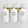 Triple Soap Dispenser Wall Bracket Brushed Gold -LUSSOSTONE Shop triple soap dispenser wall bracket brushed gold p4004 21892 zoom