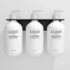 Triple Soap Dispenser Wall Bracket Matte Black -LUSSOSTONE Shop triple soap dispenser wall bracket matte black p4018 21949 zoom