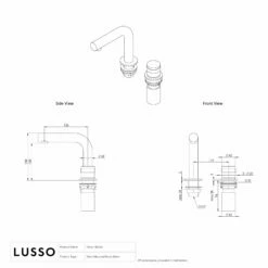 Urban Brushed Gold Deck Mounted Basin Mixer Tap -LUSSOSTONE Shop urban brushed gold deck mounted basin mixer tap p6142 37255 zoom