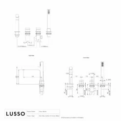 Urban Brushed Gold Deck Mounted Bath Shower Mixer Tap -LUSSOSTONE Shop urban brushed gold deck mounted bath shower mixer tap p6146 37258 zoom