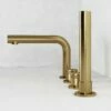 Urban Brushed Gold Deck Mounted Bath Shower Mixer Tap -LUSSOSTONE Shop urban brushed gold deck mounted bath shower mixer tap p6146 37456 zoom
