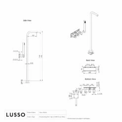 Urban Brushed Gold Floorstanding Bath Shower Mixer Tap -LUSSOSTONE Shop urban brushed gold floorstanding bath shower mixer tap p6151 37269 zoom
