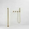 Urban Brushed Gold Floorstanding Bath Shower Mixer Tap -LUSSOSTONE Shop urban brushed gold floorstanding bath shower mixer tap p6151 37866 zoom