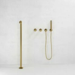 Urban Brushed Gold Floorstanding Bath Shower Mixer Tap