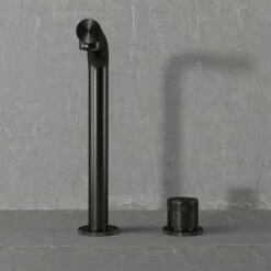 Urban Gunmetal Tall Deck Mounted Basin Mixer Tap -LUSSOSTONE Shop urban gunmetal tall deck mounted basin mixer tap p1608 16690 zoom