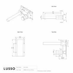 Urban Gunmetal Wall Mounted Basin Mixer Tap -LUSSOSTONE Shop urban gunmetal wall mounted basin mixer tap p1609 35731 zoom