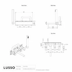 Urban Gunmetal Wall Mounted Bath Mixer Shower Tap -LUSSOSTONE Shop urban gunmetal wall mounted bath mixer shower tap p1613 35787 zoom