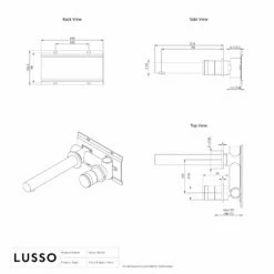 Urban Gunmetal Wall Mounted Bath Mixer Tap -LUSSOSTONE Shop urban gunmetal wall mounted bath mixer tap p1612 35788 zoom
