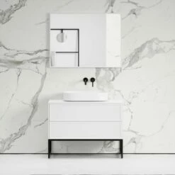 Vanita Freestanding Bathroom Vanity Matte White 1000mm -LUSSOSTONE Shop vanita freestanding bathroom vanity matte white 1000mm p2318 13091 zoom