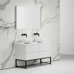 Vanita Freestanding Bathroom Vanity Matte White 1200mm -LUSSOSTONE Shop vanita freestanding bathroom vanity matte white 1200mm p2319 13115 zoom