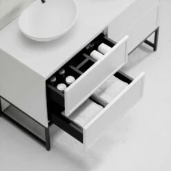 Vanita Freestanding Bathroom Vanity Matte White 1200mm -LUSSOSTONE Shop vanita freestanding bathroom vanity matte white 1200mm p2319 13116 zoom