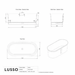 Vasca Freestanding Stone Bath 1520mm -LUSSOSTONE Shop vasca freestanding stone bath 1520mm p2752 41651 zoom