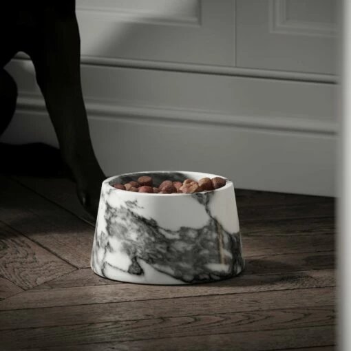 Vasoni Arabescato Marble Dog Bowl -LUSSOSTONE Shop vasoni arabescato marble dog bowl p5305 34585 zoom
