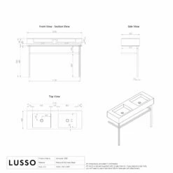 Vernante Vanity Unit With Arabescato Marble Basin 1200mm -LUSSOSTONE Shop vernante vanity unit with arabescato marble basin 1200mm p5038 36061 zoom