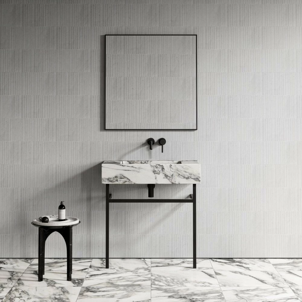 Vernante Vanity Unit With Arabescato Marble Basin 800mm 3 Vernante Vanity Unit With Arabescato Marble Basin 800mm