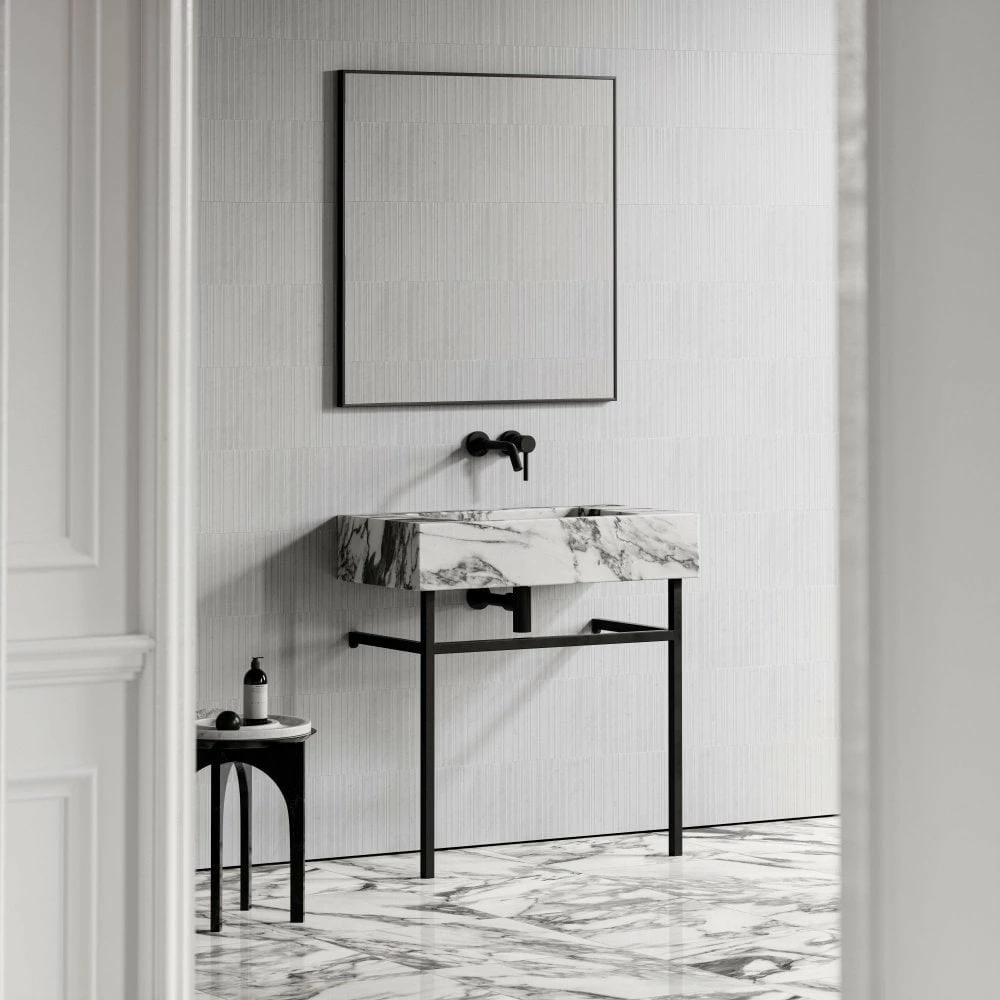 Vernante Vanity Unit With Arabescato Marble Basin 800mm 5 Vernante Vanity Unit With Arabescato Marble Basin 800mm - Image 3