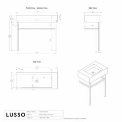 Vernante Vanity Unit With Carrara Marble Basin 1000mm -LUSSOSTONE Shop vernante vanity unit with carrara marble basin 1000mm p4937 35914 zoom