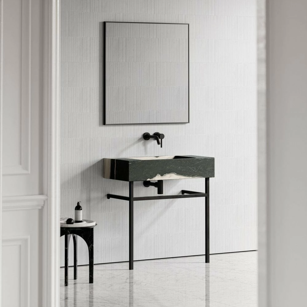 Vernante Vanity Unit With Panda Marble Basin 800mm 5 Vernante Vanity Unit With Panda Marble Basin 800mm - Image 3