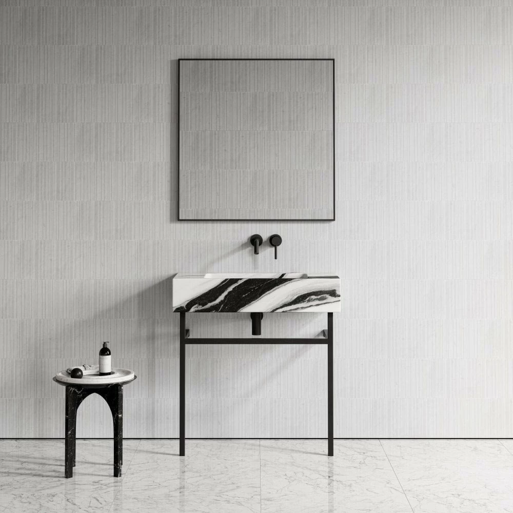 Vernante Vanity Unit With Panda Marble Basin 800mm 6 Vernante Vanity Unit With Panda Marble Basin 800mm - Image 4