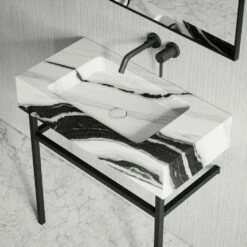 Vernante Vanity Unit With Panda Marble Basin 800mm 13 Vernante Vanity Unit With Panda Marble Basin 800mm -LUSSOSTONE Shop vernante vanity unit with panda marble basin 800mm p5034 27659 image