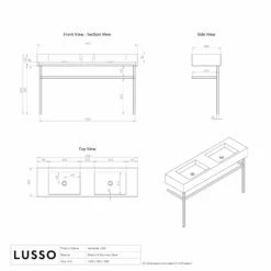 Vernante Vanity Unit With Pietra Grey Marble Basin 1400mm -LUSSOSTONE Shop vernante vanity unit with pietra grey marble basin 1400mm p5043 35882 zoom