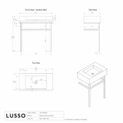 Vernante Vanity Unit With Pietra Grey Marble Basin 800mm -LUSSOSTONE Shop vernante vanity unit with pietra grey marble basin 800mm p5033 35905 zoom