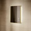 Vision Brushed Gold Mirror With Natural White LED Light And Demister 600mm -LUSSOSTONE Shop vision brushed gold mirror with natural white led light and demister 600mm p6487 40652 zoom