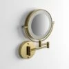 Vogue Backlit Wall Mount Cosmetic Mirror Brushed Gold -LUSSOSTONE Shop vogue backlit wall mount cosmetic mirror brushed gold p2557 40002 zoom